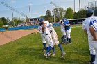 Baseball vs Babson  Wheaton College Baseball players celebrate their victory over Babson to win the NEWMAC Championship for the third year in a row. - (Photo by Keith Nordstrom) : Wheaton, baseball, NEWMAC